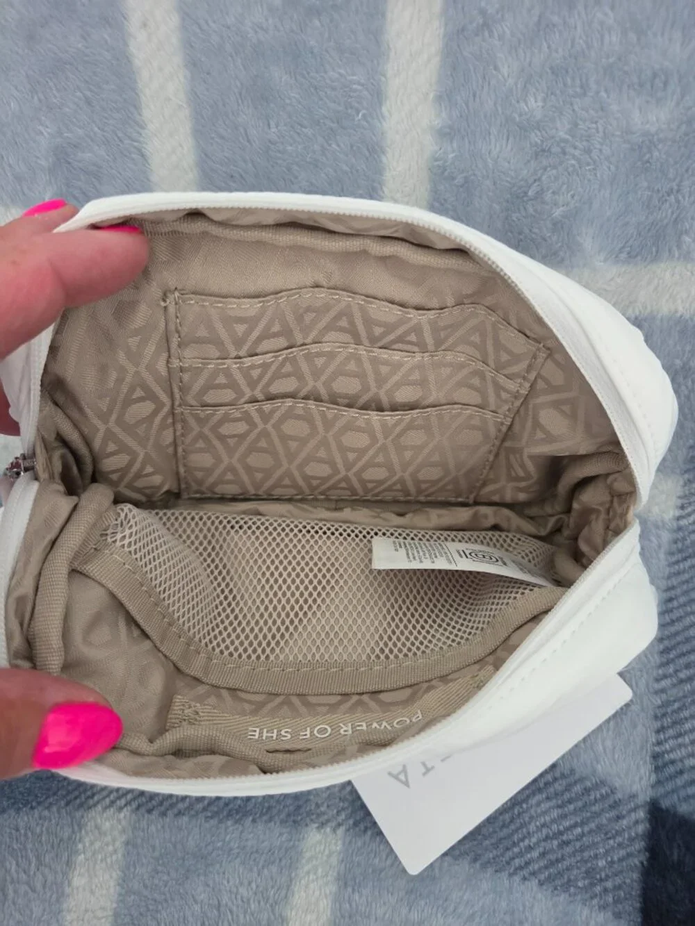 Athleta, All About Crossbody Belt Bag Color, White, NWT